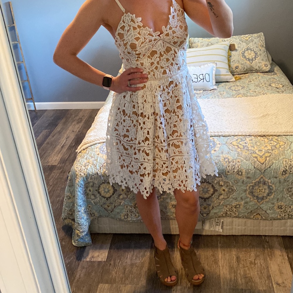 White and nude dress / sundress 🤍🤎